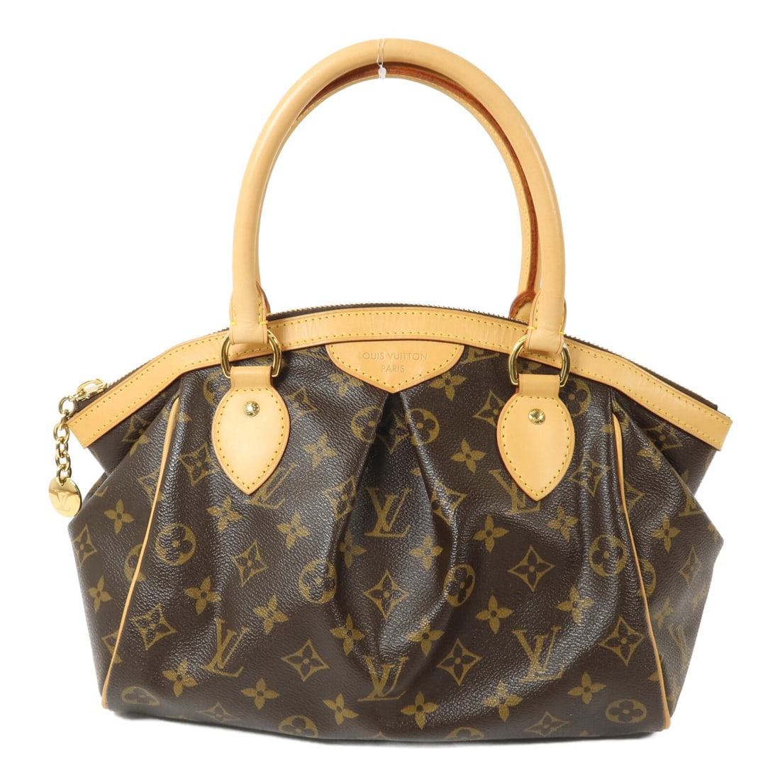 Louis Vuitton Tivoli PM Monogram Brown GHW Handbag: Louis Vuitton Tivoli PM Monogram Brown GHW Handbag This Louis Vuitton Tivoli PM handbag features the iconic monogram pattern in brown PVC coated canvas. The bag is designed for women and offers a stru