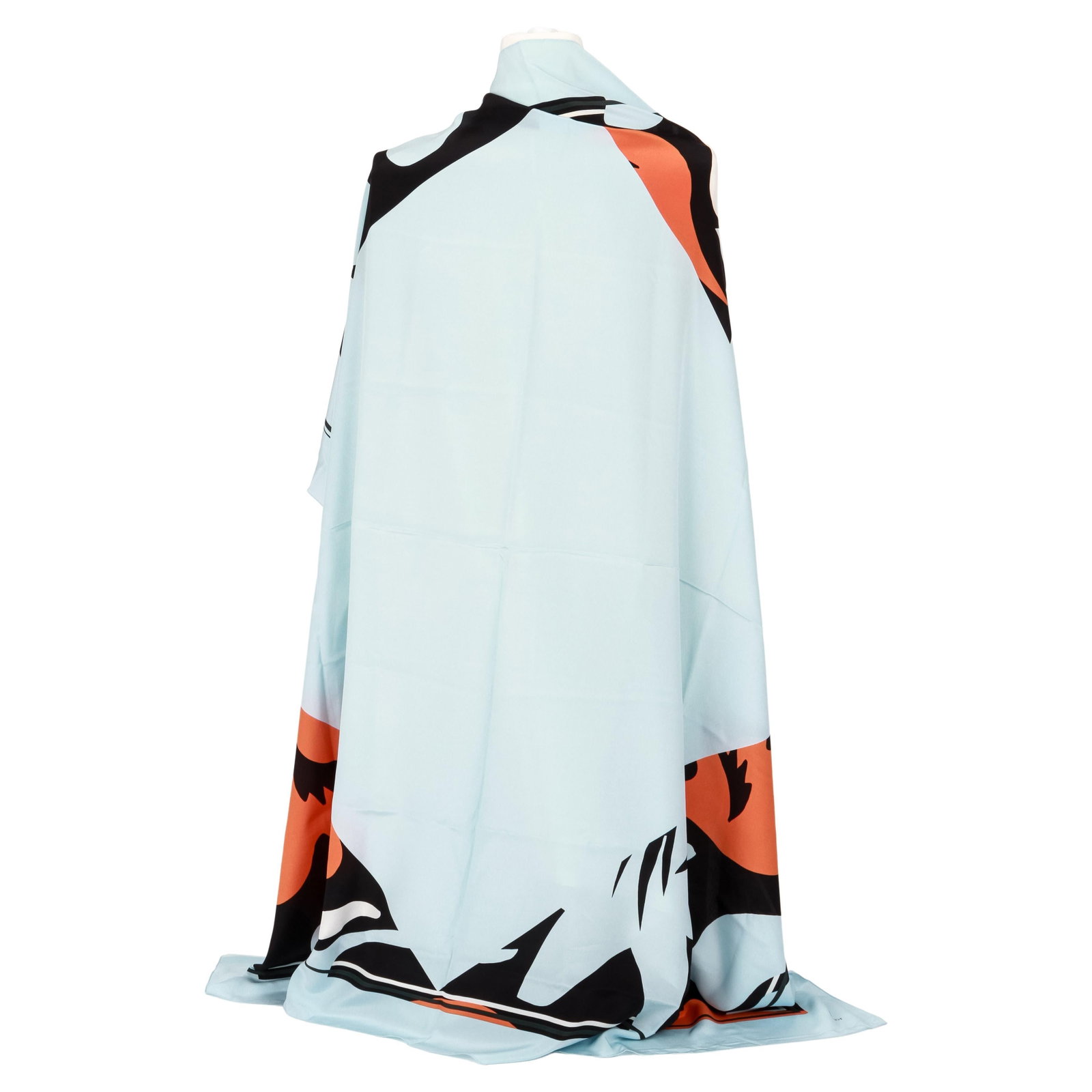 Christian Dior Oversized Silk Shawl Black White Abstract Design (1 of 4)