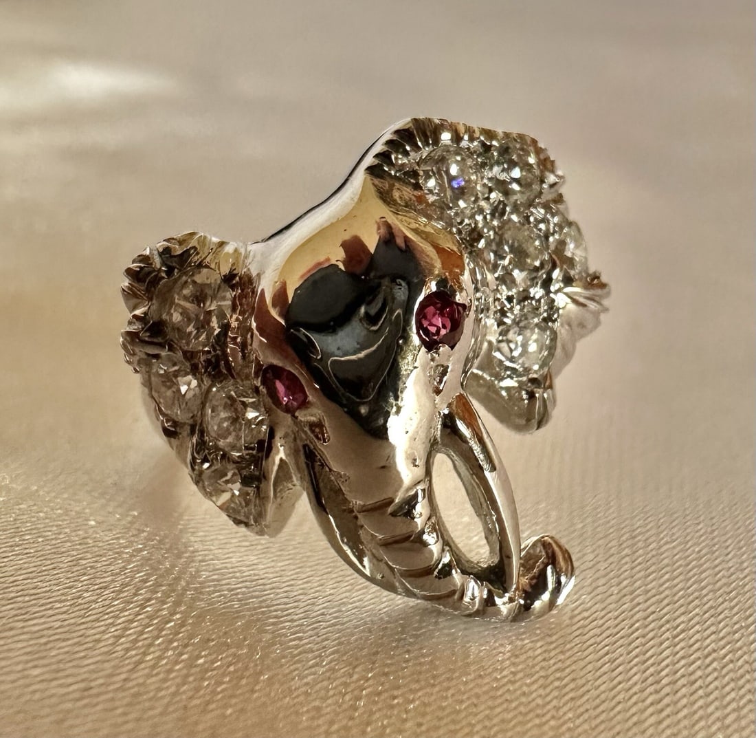 Peter Lindeman Platinum Diamond Ruby Ring 6.5 GVS Diamonds (1 of 6)