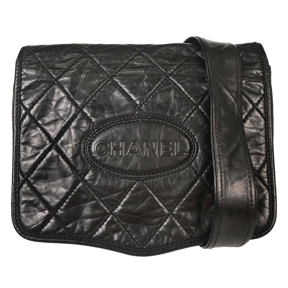 Chanel CC Black Calfskin Shoulder Bag Magnetic Closure (1 of 15)