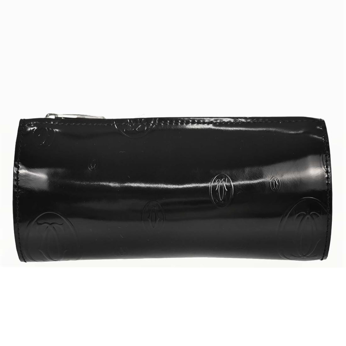 Cartier Black Leather Mini Clutch Pouch Vintage France: Cartier Black Leather Mini Clutch Pouch Vintage France This Cartier Black Happy Birthday accessory pouch is crafted from leather and features a mini clutch design. The exterior is finished in black an