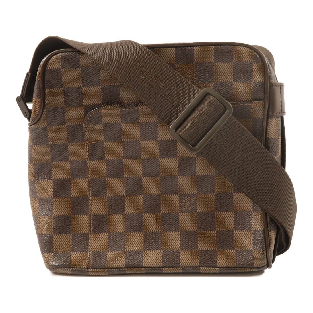 Louis Vuitton Damier Ebene Olav PM Women's Brown Crossbody Shoulder Bag: Louis Vuitton Damier Ebene Olav PM Women's Brown Crossbody Shoulder Bag This Louis Vuitton Olav PM crossbody shoulder bag features the iconic Damier Ebene brown PVC coated canvas exterior. Designed fo