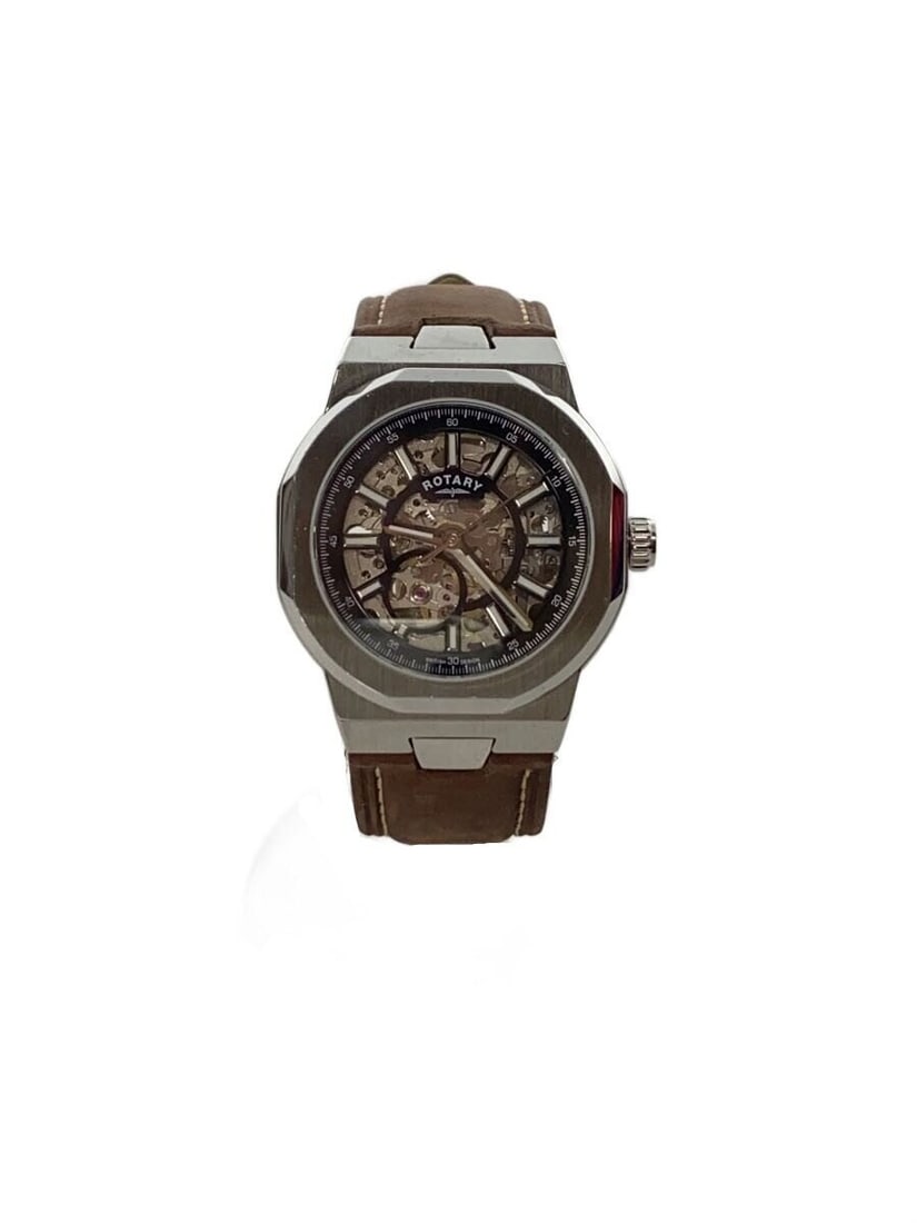 Rotary Regent Silver Leather Wristwatch (1 of 5)