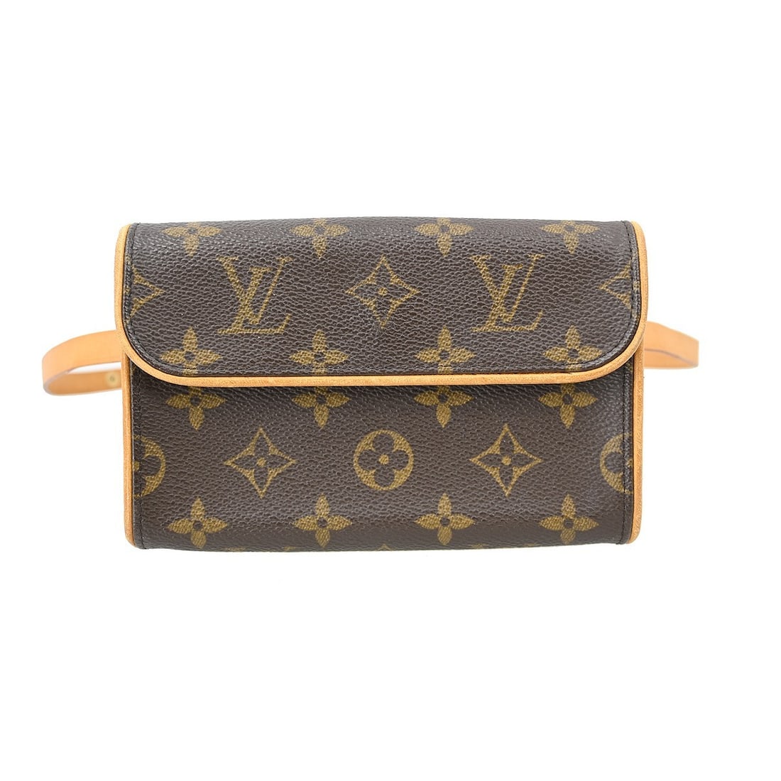 Louis Vuitton Florentine Monogram Canvas Waist Bag: Louis Vuitton Florentine Monogram Canvas Waist Bag The Louis Vuitton Florentine Waist Bag features the brand's signature monogram canvas in brown, designed for women. This waist bag offers a compact a
