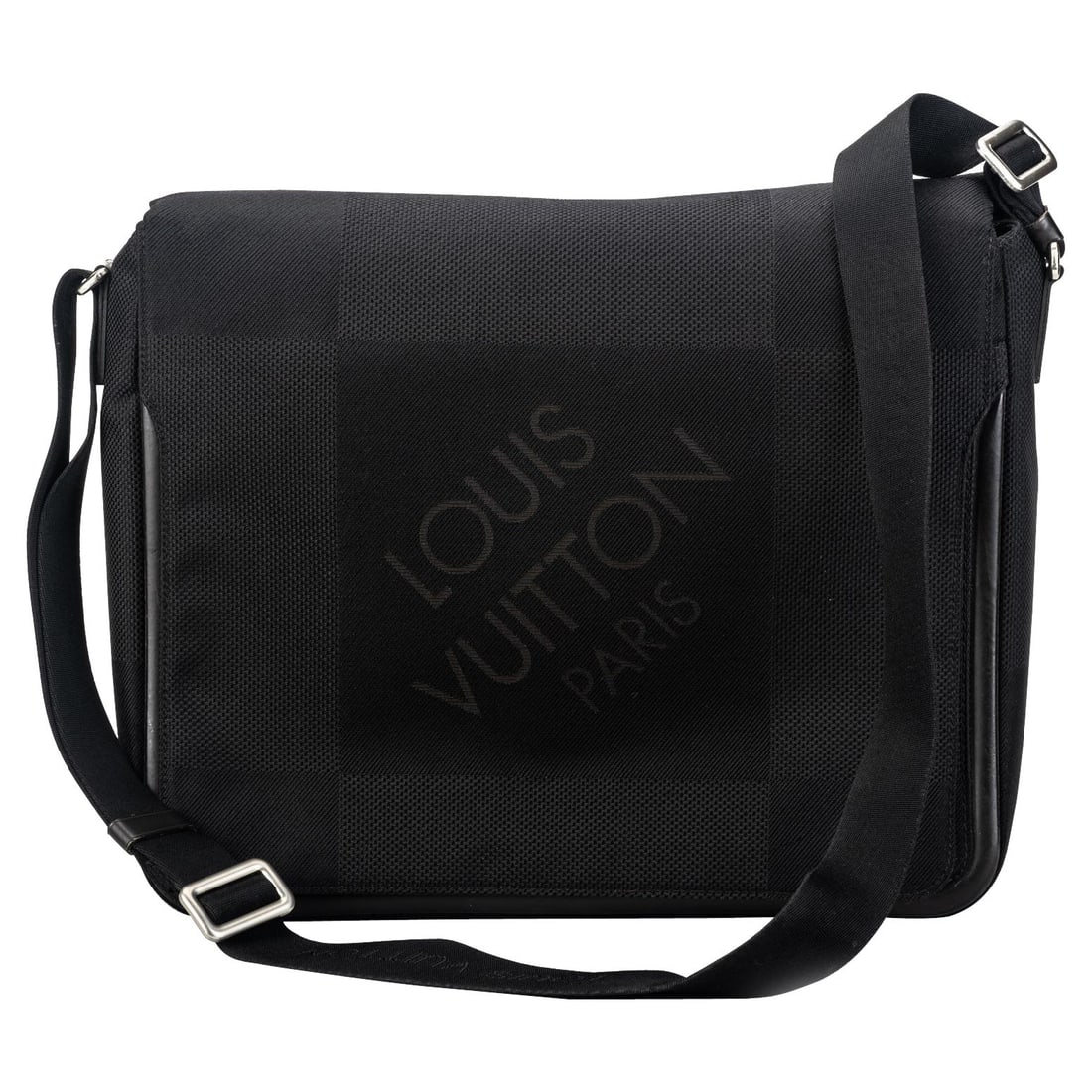Louis Vuitton Black Men's Computer Bag 13x14 19in Shoulder Drop: Louis Vuitton Black Men's Computer Bag 13x14 19in Shoulder Drop This elegant Louis Vuitton black men's computer bag is designed for both functionality and style. Crafted in France, this bag is ideal f