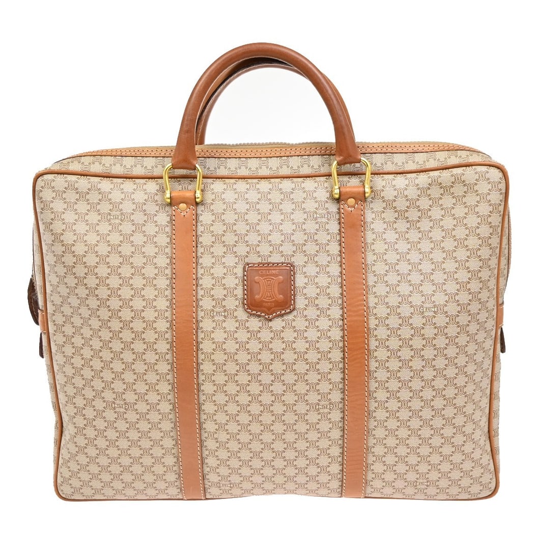 Celine Macadam Brown Canvas and Leather Unisex Briefcase (1 of 15)