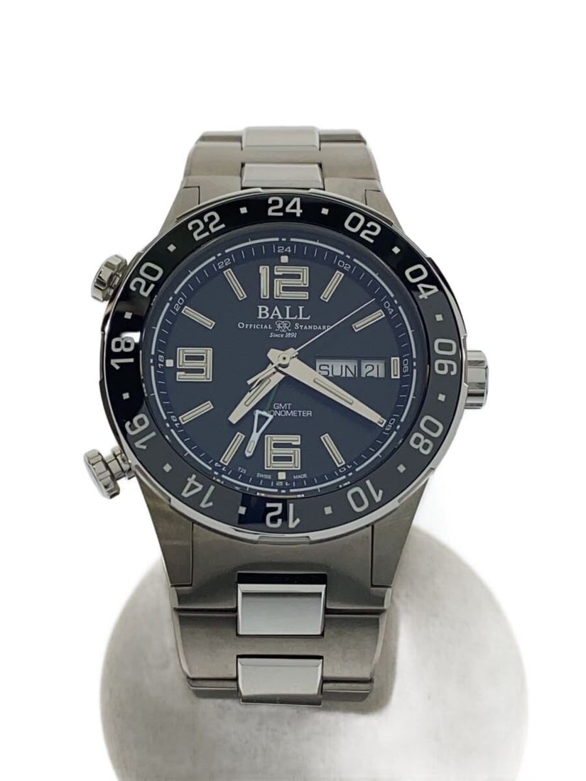 BALLWATCH Marine GMT stainless steel men's limited edition watch: BALLWATCH Marine GMT stainless steel men's limited edition watch This BALLWATCH ROADMASTER Marine GMT is a limited edition men's wristwatch, with only 1,000 pieces produced. Crafted in Switzerland, it