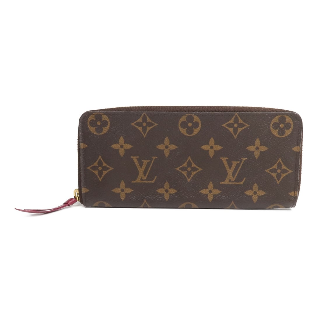 Louis Vuitton Clemence Monogram Brown Long Wallet GHW: Louis Vuitton Clemence Monogram Brown Long Wallet GHW This Louis Vuitton Clemence wallet features the signature Monogram pattern in brown PVC coated canvas. Designed as an around long wallet, it offer