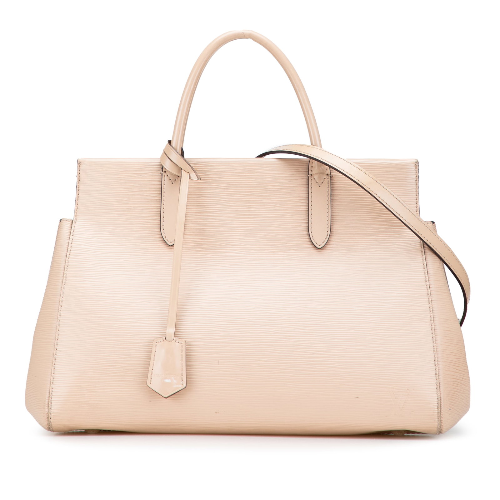 Louis Vuitton Epi Marly MM Brown Leather Handbag with Detachable Strap: Louis Vuitton Epi Marly MM Brown Leather Handbag with Detachable Strap The Louis Vuitton Epi Marly MM is a stylish and functional bag crafted from luxurious epi leather. It features rolled leather han