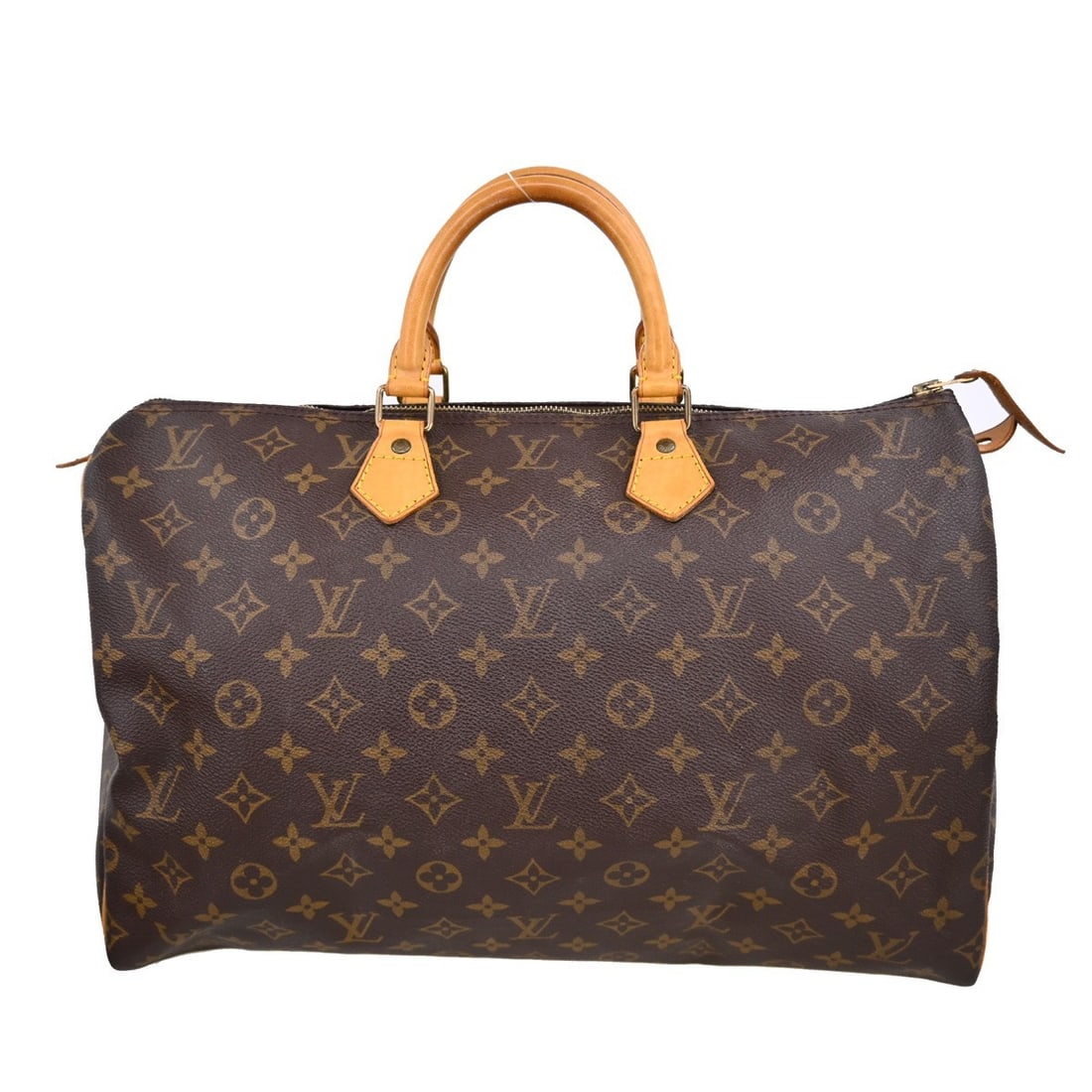 Louis Vuitton Speedy 40 Monogram Canvas Duffle Handbag: Louis Vuitton Speedy 40 Monogram Canvas Duffle Handbag This is a vintage Louis Vuitton Speedy 40 duffle handbag crafted from monogram canvas leather. Featuring a large size, it includes double handles