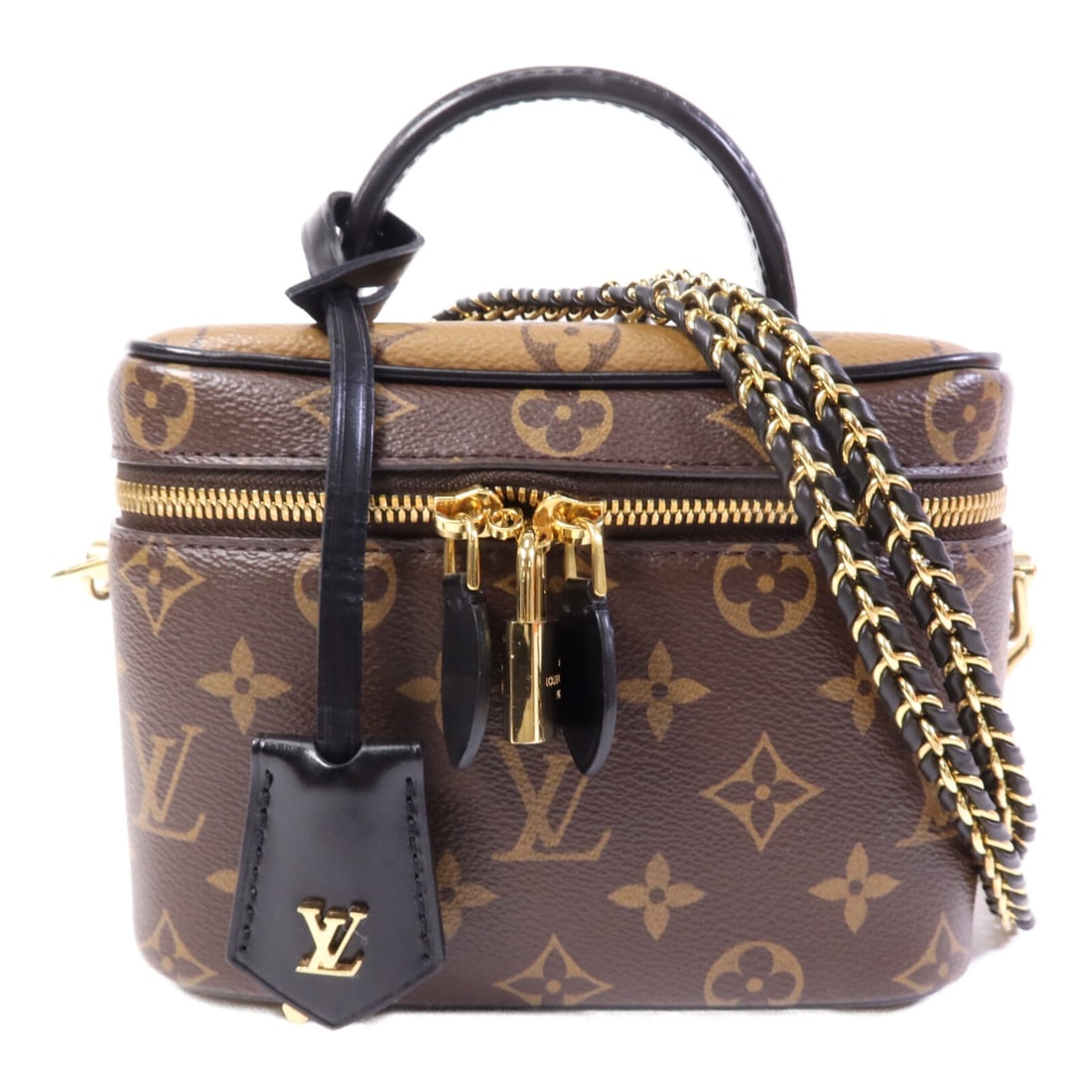 Louis Vuitton Vanity PM Monogram Reverse Bag with Gold Tone Hardware (1 of 15)