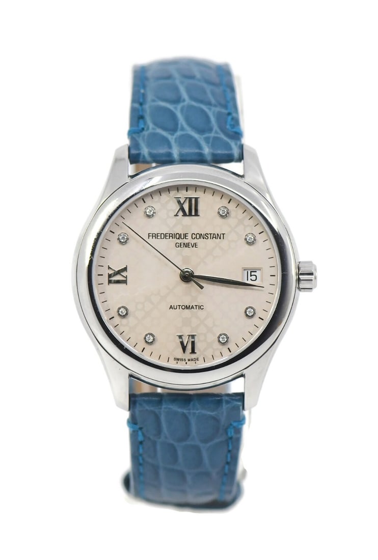 Frederique Constant FC-303LGD3B6 Diamond Stainless Steel Watch with Box and Papers: Frederique Constant FC-303LGD3B6 Diamond Stainless Steel Watch with Box and Papers Elevate your style with the Frederique Constant Diamond Stainless Steel Watch. This exquisite wristwatch features a m