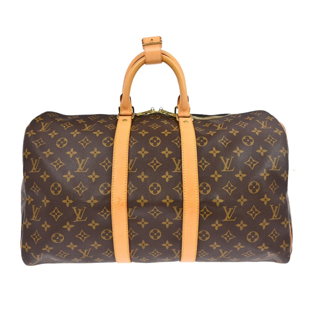 Louis Vuitton Keepall Monogram Canvas Travel Bag: Louis Vuitton Keepall Monogram Canvas Travel Bag This Louis Vuitton Keepall Bag features the iconic Monogram canvas in a classic brown color. Designed for unisex use, the bag is crafted from durable c