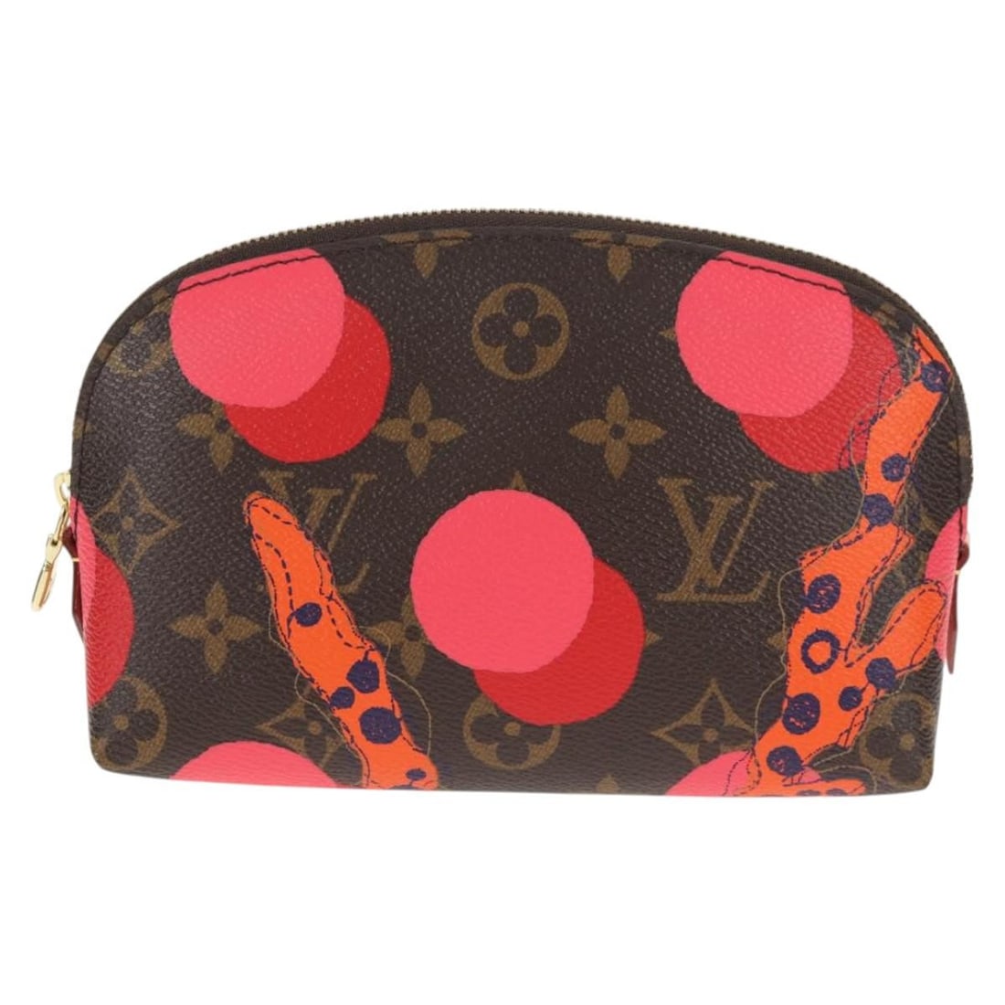 Limited Edition Monogram Jungle Dots Louis Vuitton Cosmetic Bag: Limited Edition Monogram Jungle Dots Louis Vuitton Cosmetic Bag This Louis Vuitton Cosmetic Pouch is a limited edition piece featuring the Monogram Jungle Dots design. Crafted from durable brown canva