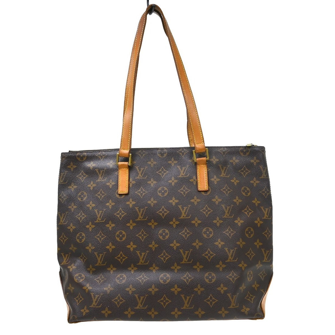 Louis Vuitton Cabas Mezzo Monogram Canvas Tote Bag: Louis Vuitton Cabas Mezzo Monogram Canvas Tote Bag This Louis Vuitton Cabas Mezzo tote bag features the iconic monogram canvas with leather accents and double leather handles. It is designed with a la