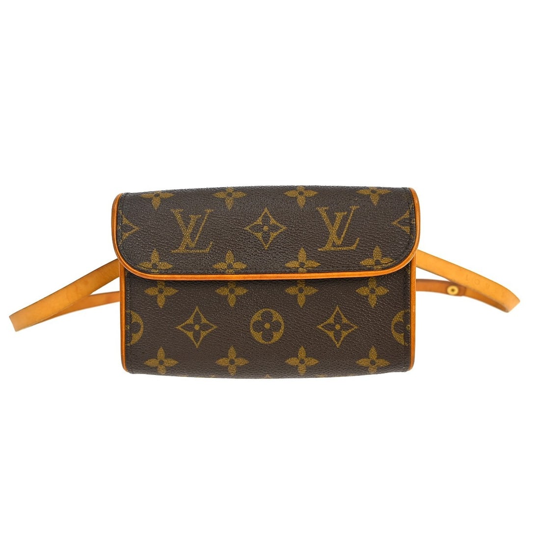 Louis Vuitton Monogram Canvas Florentine Waist Bag: Louis Vuitton Monogram Canvas Florentine Waist Bag This Louis Vuitton Florentine Waist Bag features the iconic monogram canvas in brown, designed for women. The bag shows visible signs of wear, includ