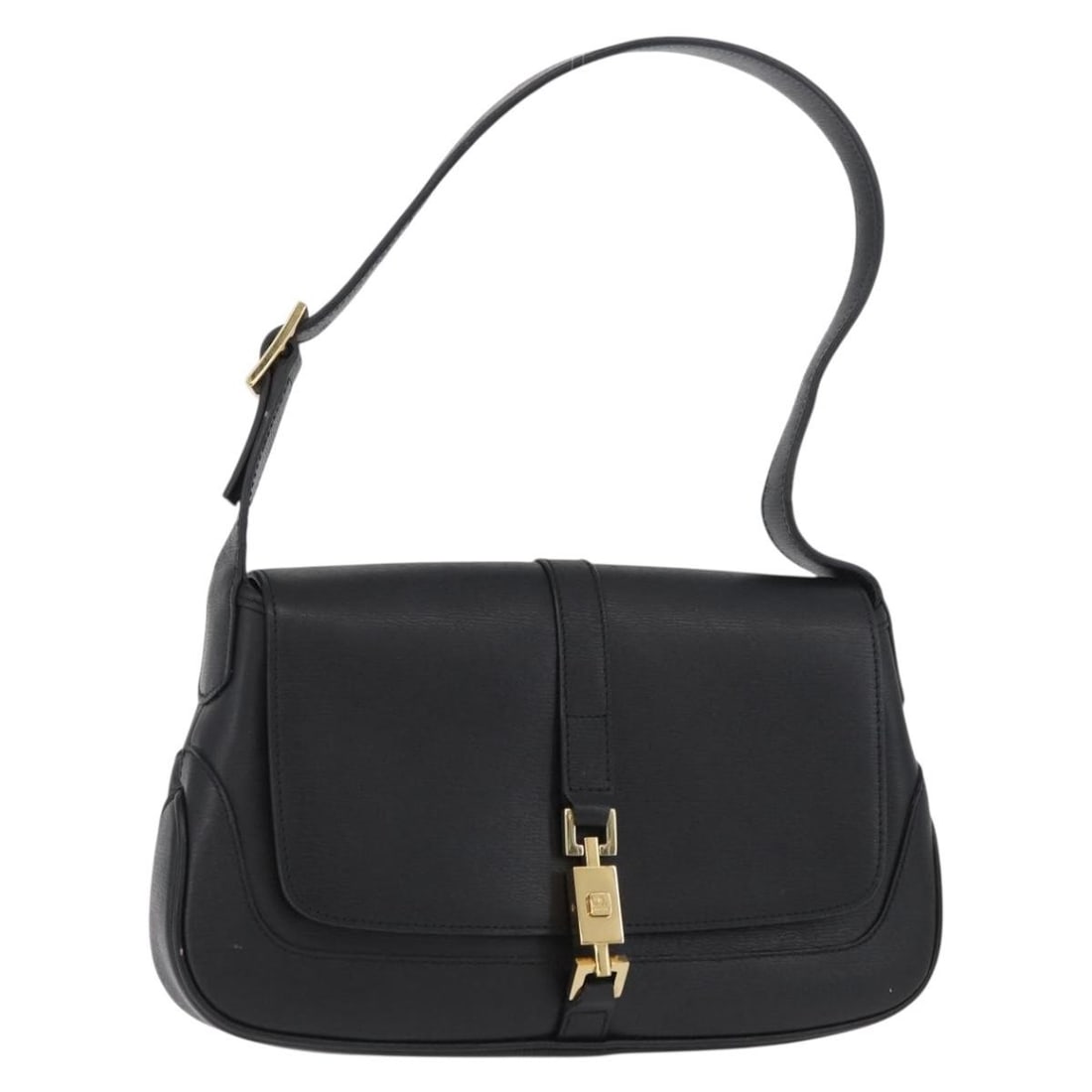 Gucci Jackie Original black leather shoulder bag: Gucci Jackie Original black leather shoulder bag This Gucci Jackie Original Shoulder Bag is crafted from black leather and features a classic silhouette suitable for unisex use. Made in Italy, the bag