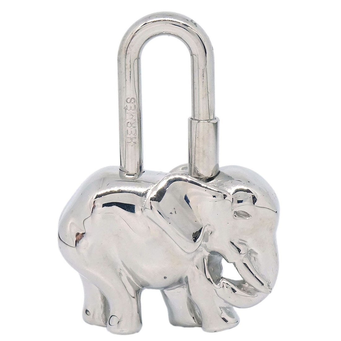 Hermes 1988 Small Silver Elephant Charm Cadena (1 of 5)
