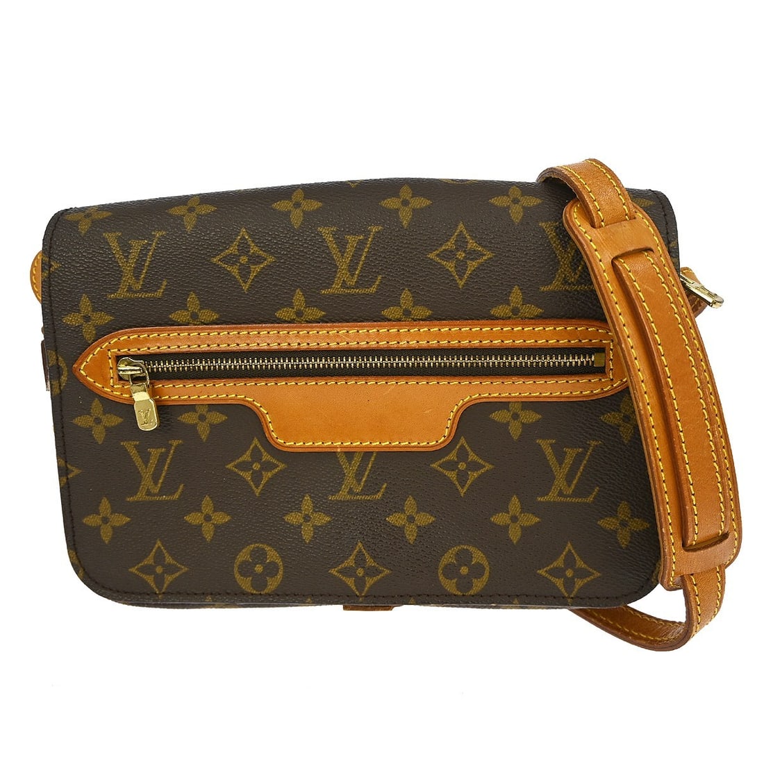 Louis Vuitton Saint Germain 24 Monogram Canvas Shoulder Bag: Louis Vuitton Saint Germain 24 Monogram Canvas Shoulder Bag This is a vintage Louis Vuitton Saint Germain 24 shoulder bag crafted from monogram canvas leather in brown. The medium-sized bag features a