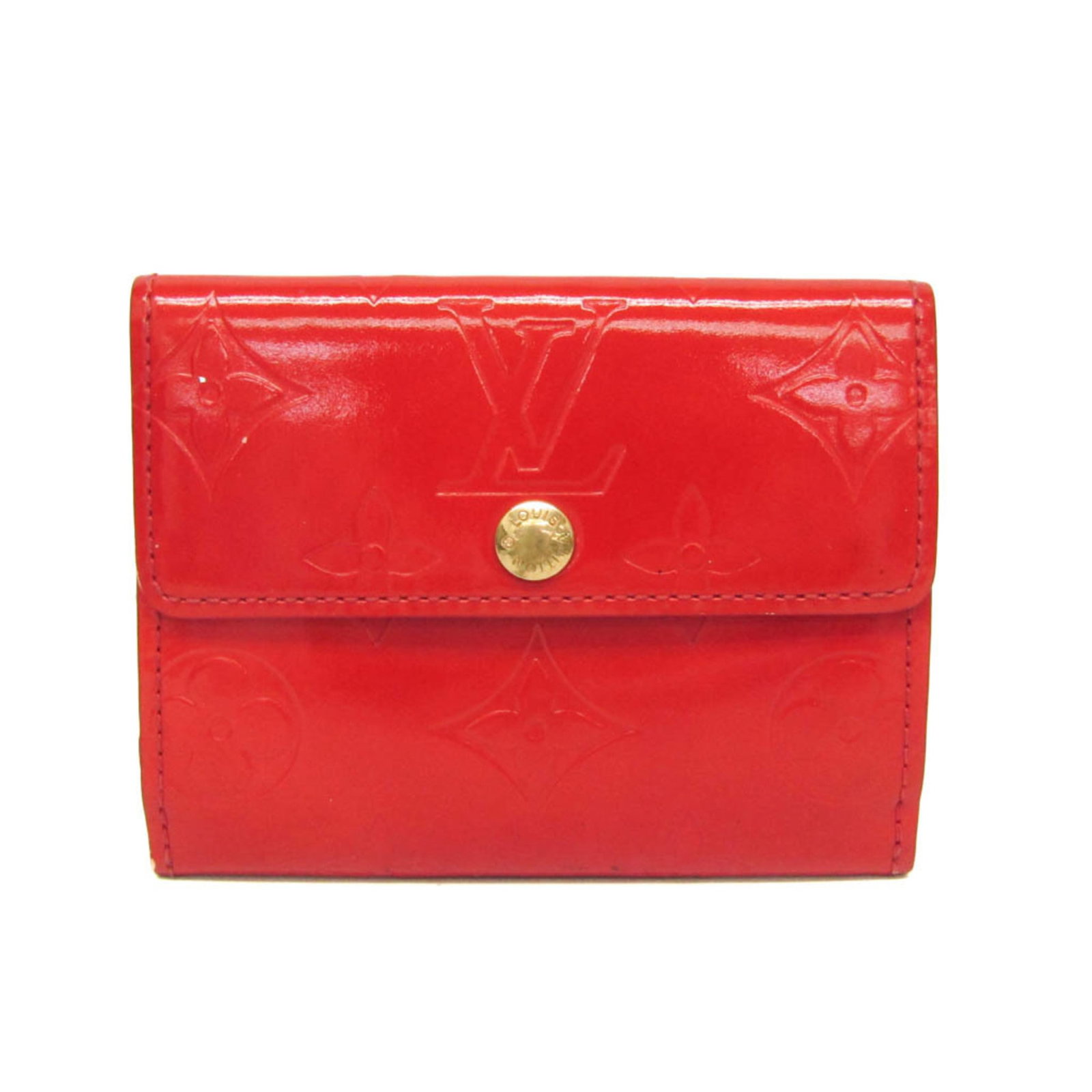 Louis Vuitton Red Vernis Ludlow Patent Leather Women's Wallet: Louis Vuitton Red Vernis Ludlow Patent Leather Women's Wallet The Louis Vuitton Ludlow Wallet in red patent leather features a compact design tailored for women. It is crafted in France and offers a s