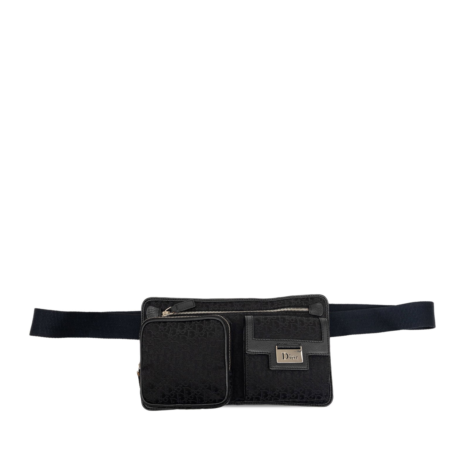 Dior Street Chic canvas belt bag: Dior Street Chic canvas belt bag This Diorissimo Trotter Canvas Street Chic Belt Bag features a canvas body with leather trim, a flat waist strap, top zip closure, a flap front pocket with a belt buck