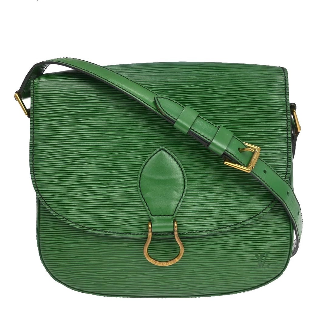 Louis Vuitton Saint Cloud GM Epi Leather Green Shoulder Bag: Louis Vuitton Saint Cloud GM Epi Leather Green Shoulder Bag This vintage Louis Vuitton Epi Saint Cloud GM shoulder bag features a structured silhouette crafted from signature green epi leather. It is 