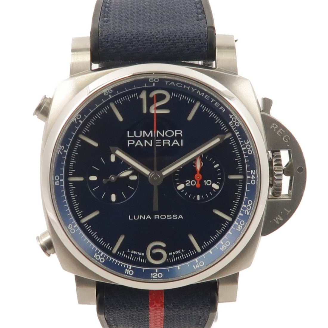 Panerai Luna Rossa PAM01303 stainless steel automatic blue wristwatch (1 of 11)