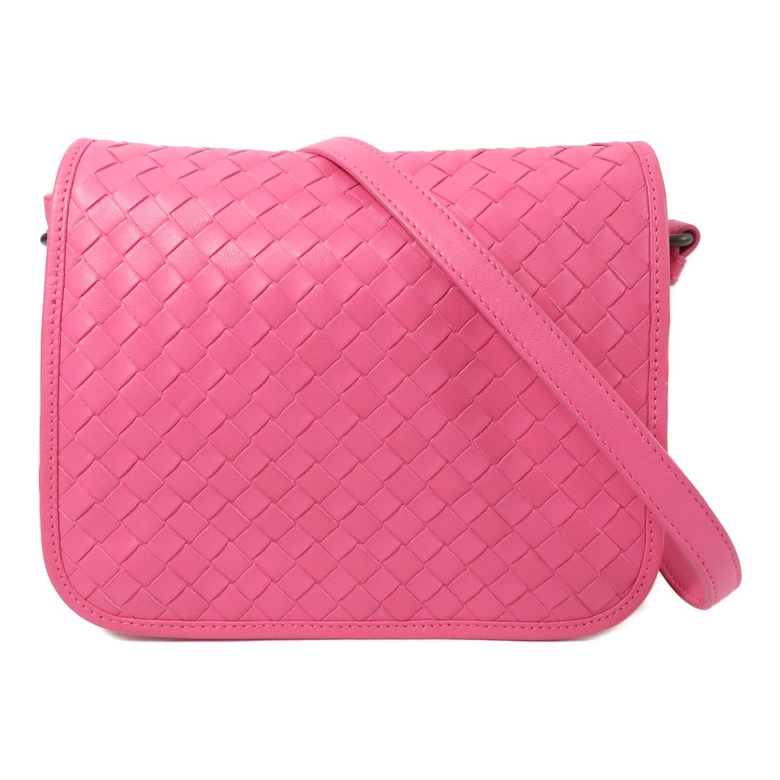 Bottega Veneta Pink Lambskin Women's Shoulder Bag: Bottega Veneta Pink Lambskin Women's Shoulder Bag This Bottega Veneta shoulder bag is crafted from pink lambskin leather, offering a soft and luxurious feel. Designed for women, it features a regular 