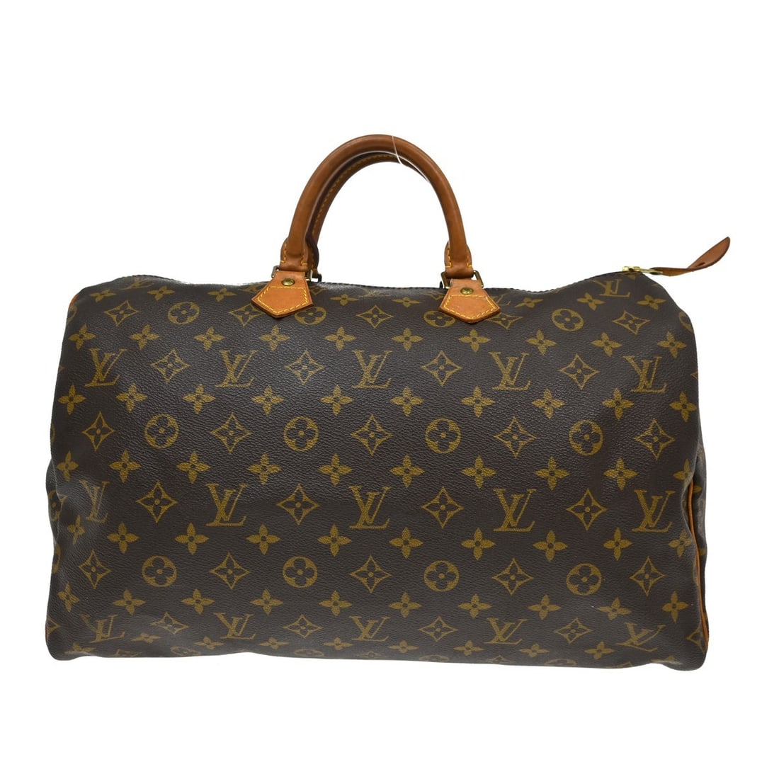 Louis Vuitton Speedy 40 Monogram Canvas Duffle Bag: Louis Vuitton Speedy 40 Monogram Canvas Duffle Bag This Louis Vuitton Speedy 40 duffle handbag features the iconic monogram canvas leather exterior in brown, complemented by double handles and a zip c
