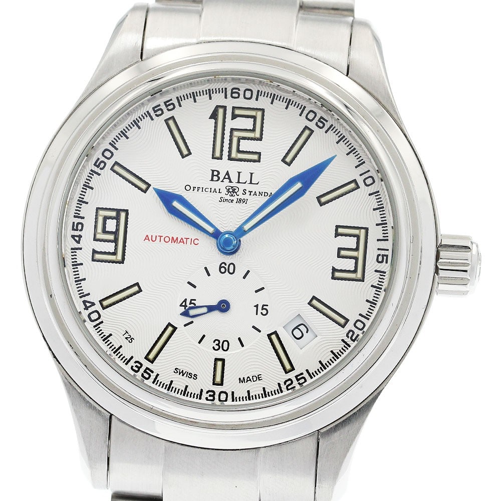 BALLWATCH Trainmaster Date Automatic Men's Stainless Steel Watch NM1050D (1 of 6)