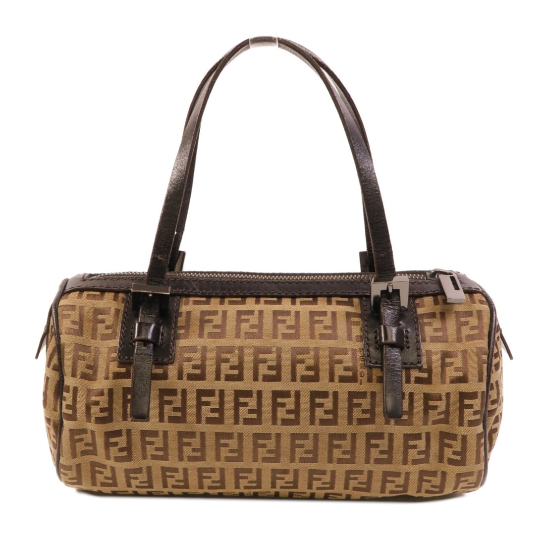 FENDI Brown Canvas Women Handbag Italy (1 of 14)