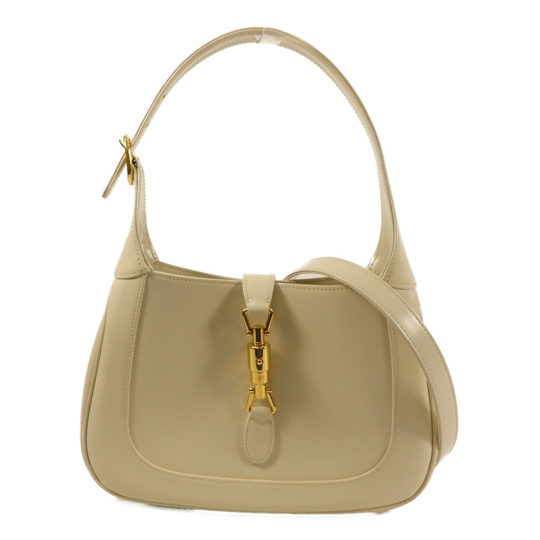 Gucci Jackie 1961 white calfskin mini shoulder bag GHW: Gucci Jackie 1961 white calfskin mini shoulder bag GHW This GUCCI Mini Jackie 1961 shoulder bag features a sleek and timeless design crafted from luxurious white calfskin leather. Designed for women, 