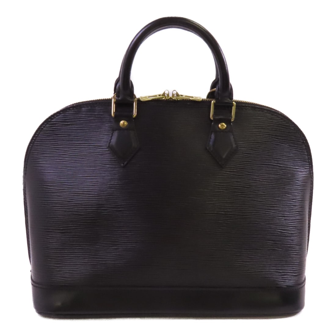 Black Epi Leather Alma MM Handbag by Louis Vuitton M40452 Gold Hardware: Black Epi Leather Alma MM Handbag by Louis Vuitton M40452 Gold Hardware This Louis Vuitton Alma MM handbag features black Epi leather crafted from calfskin, combining classic elegance with durability.
