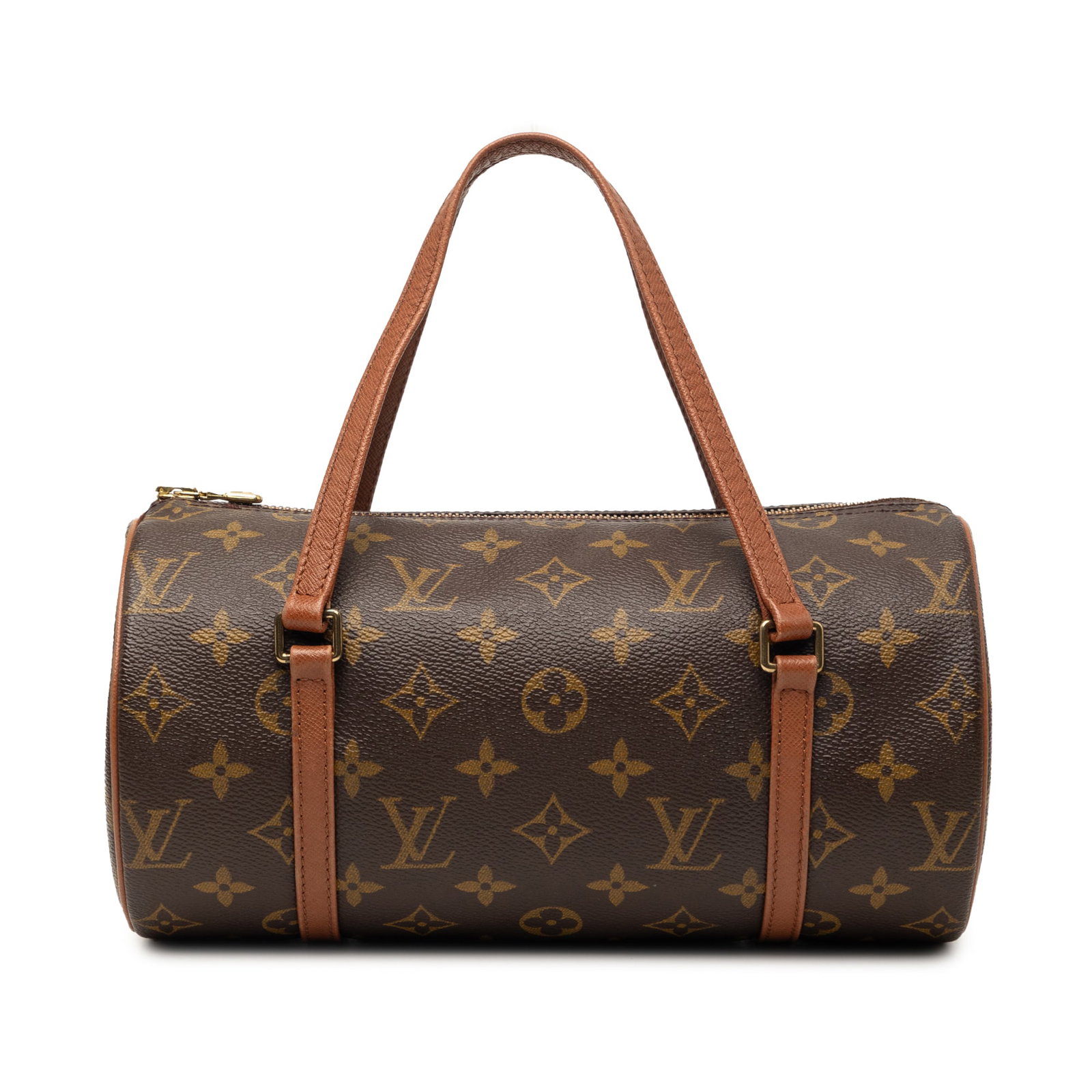 Louis Vuitton Papillon 26 Monogram Canvas Brown Bag: Louis Vuitton Papillon 26 Monogram Canvas Brown Bag The Louis Vuitton Monogram Papillon 26 is crafted from the brand's iconic monogram canvas and features flat leather handles with a top zip closure. 
