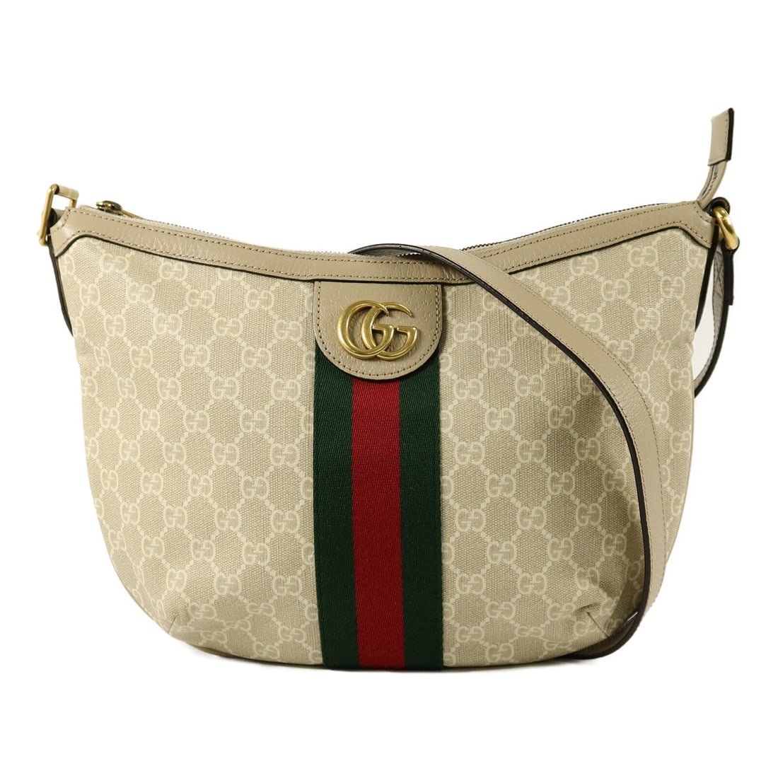 Gucci Ophidia Medium White Coated Canvas Shoulder Bag: Gucci Ophidia Medium White Coated Canvas Shoulder Bag This Gucci Ophidia Medium Shoulder Bag features the iconic GG design in white PVC coated canvas. The bag is designed for women and offers a classi