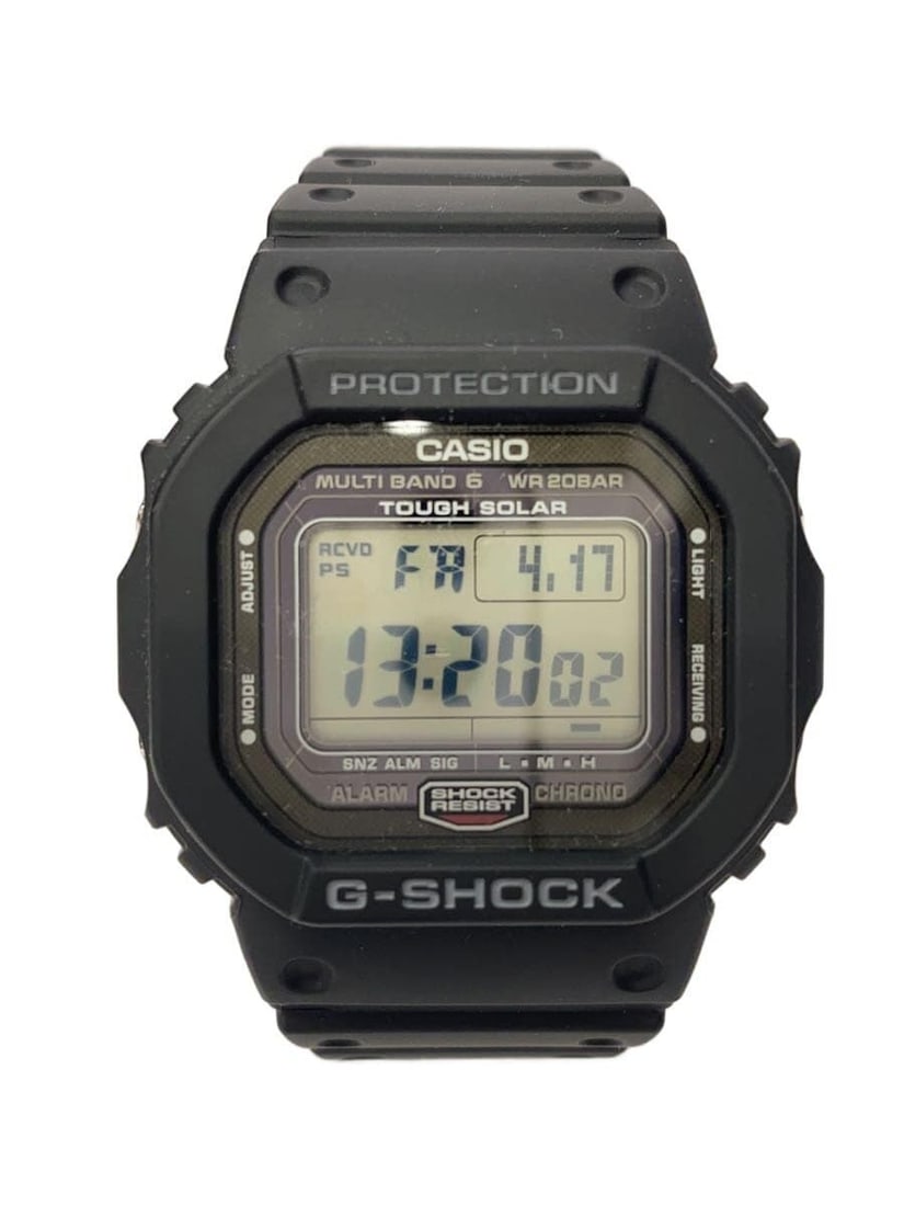 Casio G Shock solar metal case men's wristwatch: Casio G Shock solar metal case men's wristwatch This CASIO G-SHOCK high-end men's wristwatch features a durable metal case and a solar-powered movement. The watch is designed with a black rubber band 