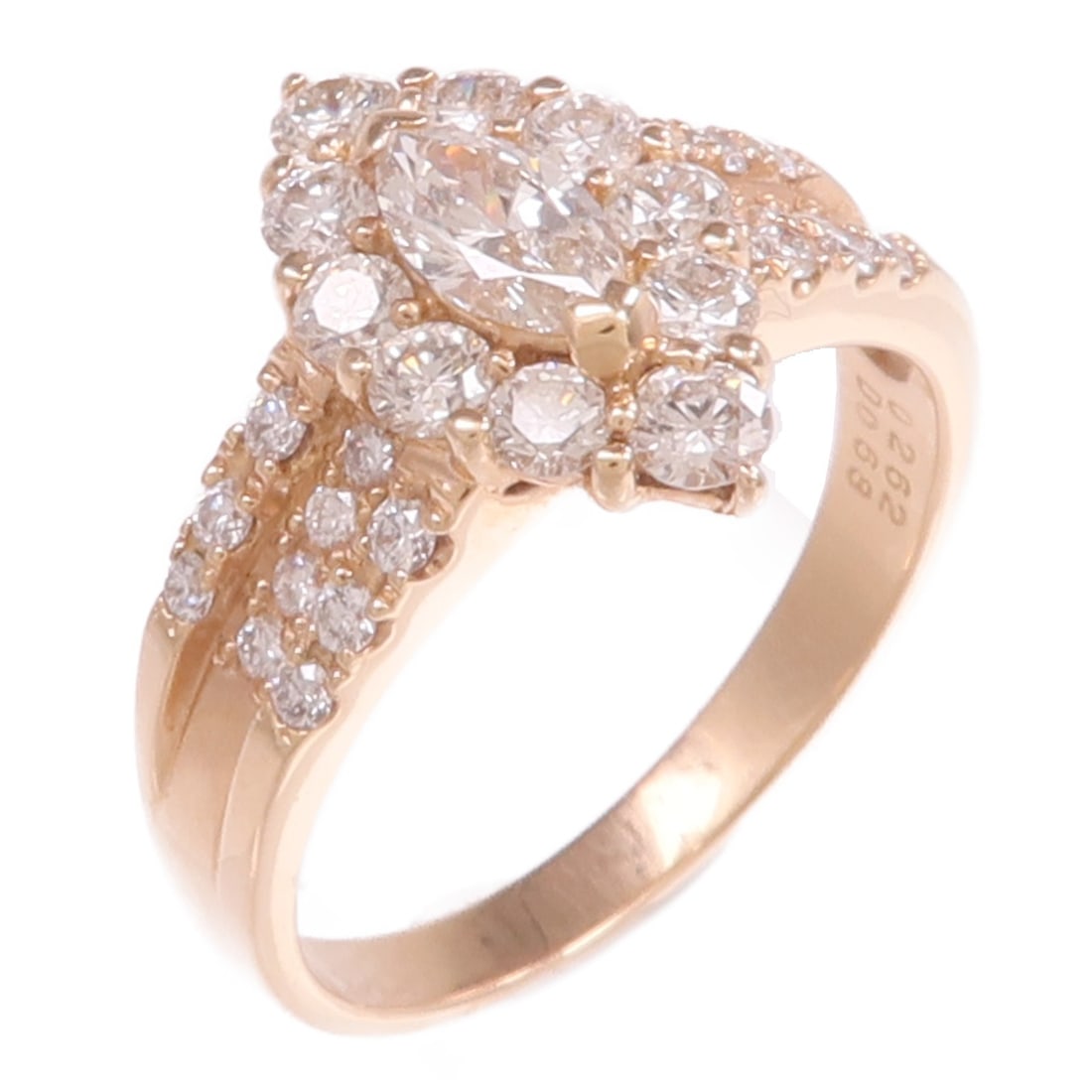 JEWELRY 18K Rose Gold Diamond Ring Size 5.75: JEWELRY 18K Rose Gold Diamond Ring Size 5.75 This elegant women's ring features a sparkling diamond set in 18K pink (rose) gold. With a US ring size of 5.75, it combines timeless style with high-quali