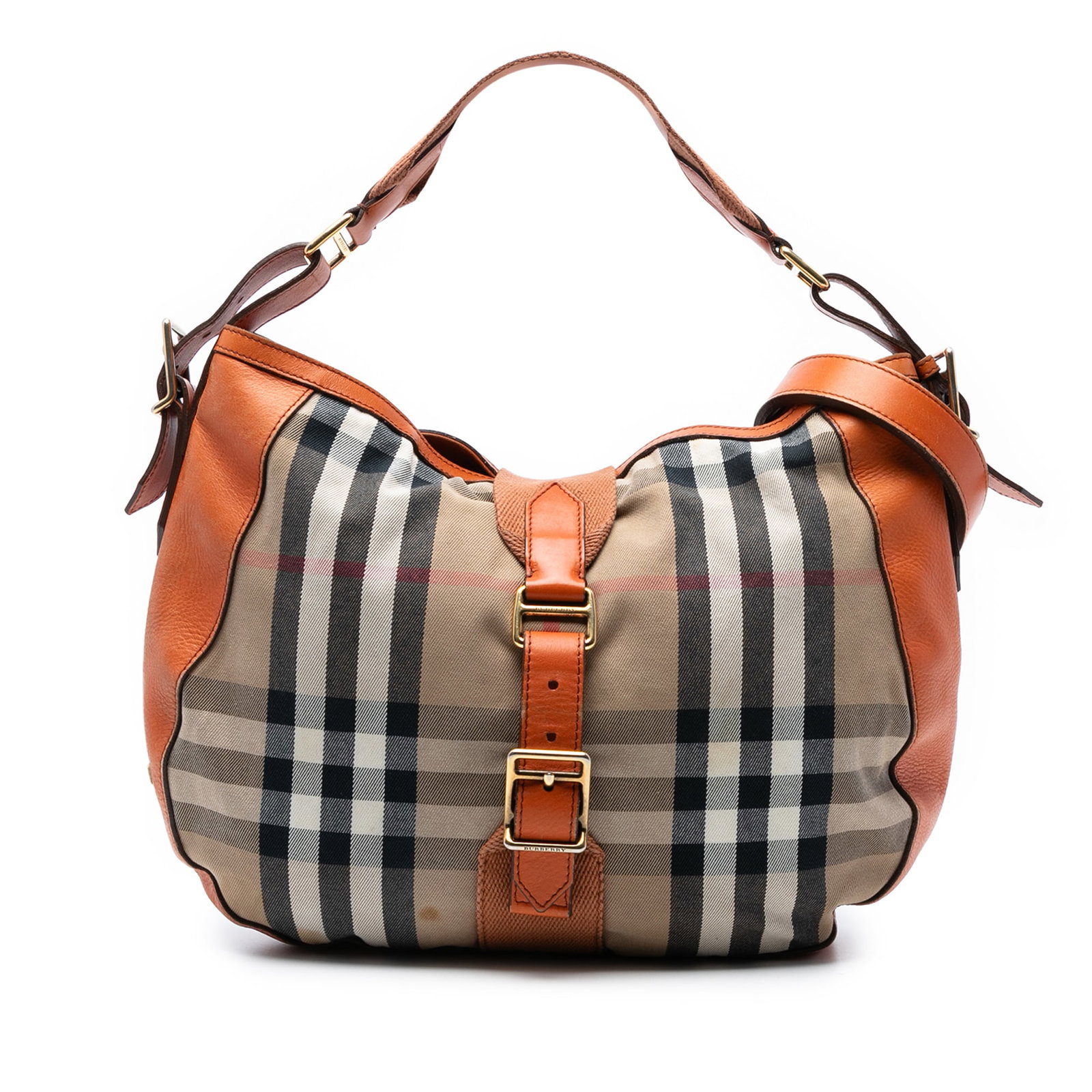Burberry Medium Ashwood Hobo Bag Brown House Check Canvas (1 of 7)