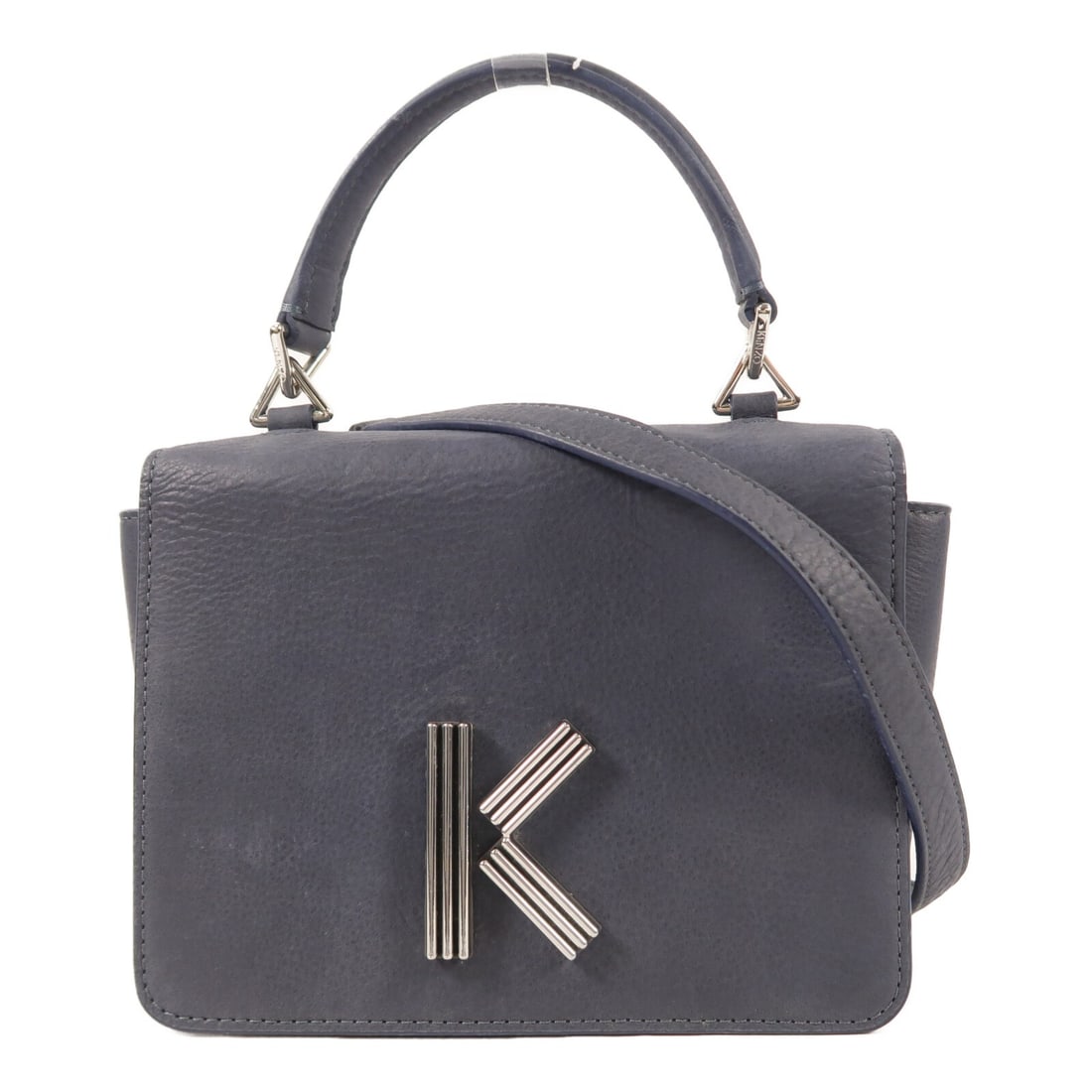 Kenzo SHW calfskin blue 2way shoulder bag: Kenzo SHW calfskin blue 2way shoulder bag This KENZO 2-way shoulder bag is crafted from blue calfskin leather, offering versatility and style. Designed for women, it features a compact silhouette with