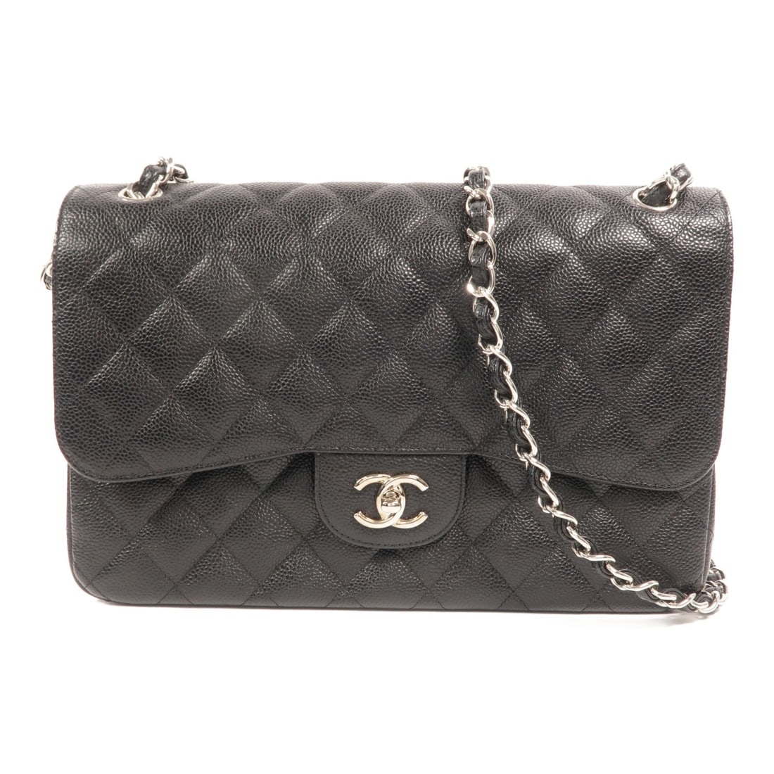 CHANEL Classic CC Shoulder Bag Black Calfskin A58600: CHANEL Classic CC Shoulder Bag Black Calfskin A58600 This CHANEL shoulder bag features a classic design crafted from black calfskin leather. The bag is designed for women and offers a spacious interio