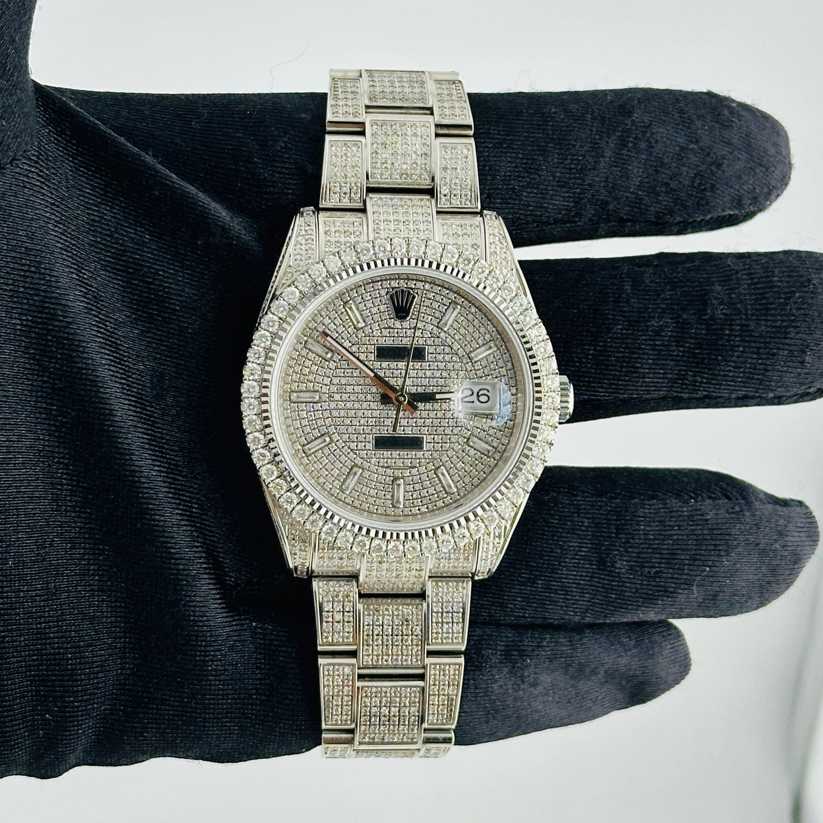 Rolex Datejust Ref 126334 Mens Watch With Diamond Dial Bezel and Bracelet Aftermarket (1 of 5)