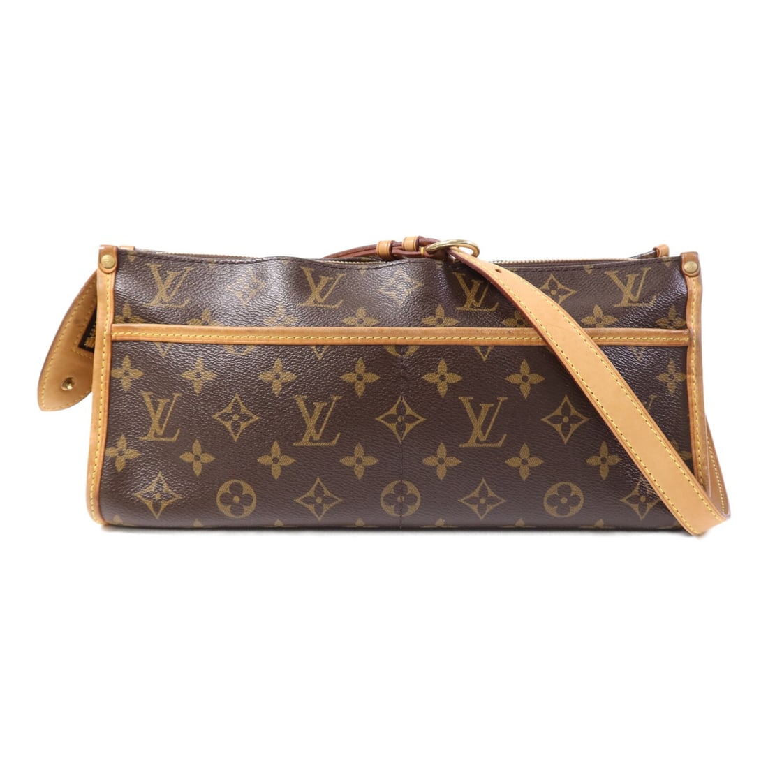 Louis Vuitton Popincourt Long Monogram Canvas Shoulder Bag M40008 Brown GHW: Louis Vuitton Popincourt Long Monogram Canvas Shoulder Bag M40008 Brown GHW This Louis Vuitton Popincourt Long shoulder bag features the classic monogram brown PVC coated canvas with gold tone hardwar