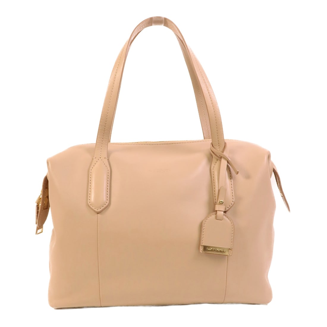 LANCEL Beige Calfskin Leather Handbag GHW (1 of 18)