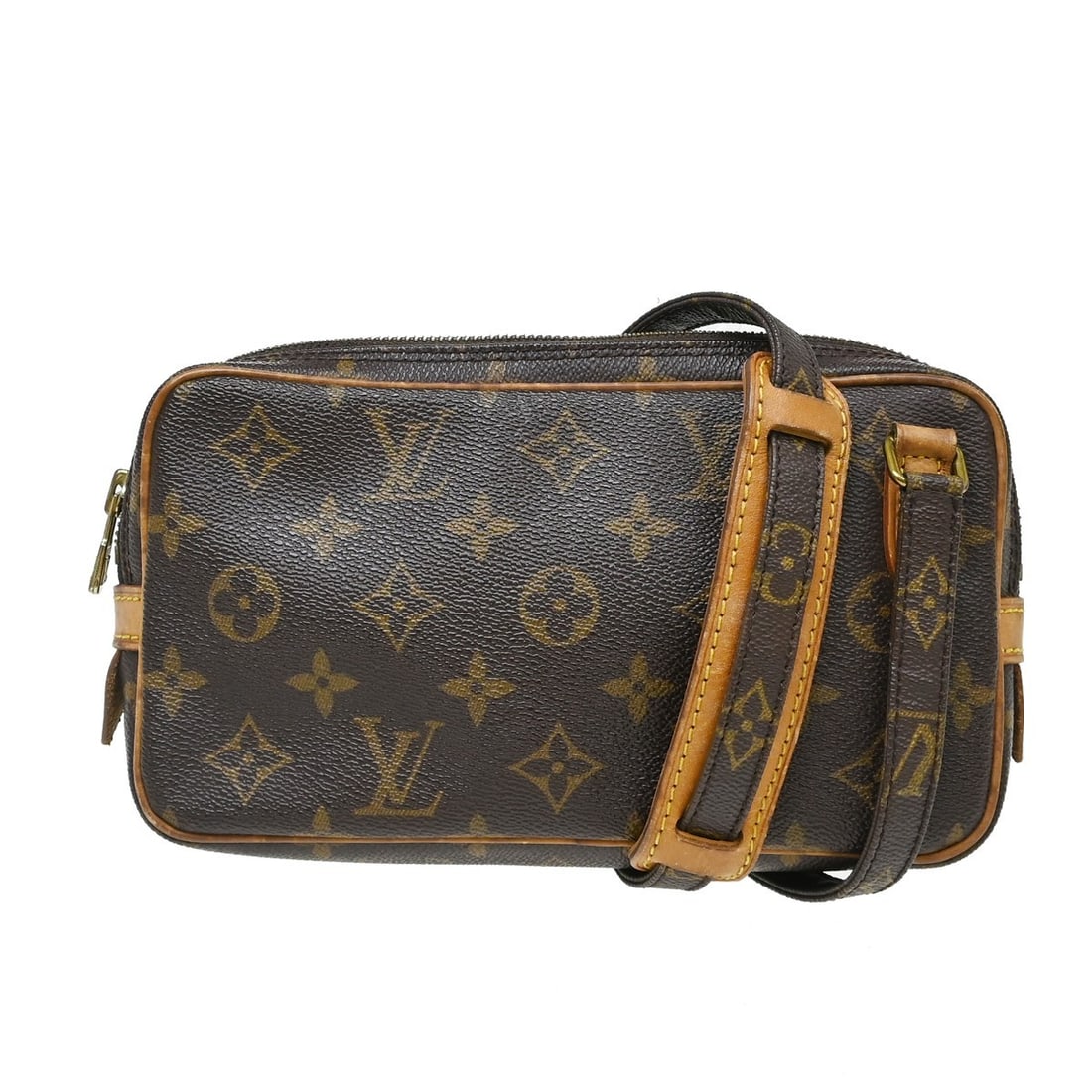 Louis Vuitton Monogram Marly Bandouliere Mini Shoulder Bag: Louis Vuitton Monogram Marly Bandouliere Mini Shoulder Bag This Louis Vuitton Marly Bandouliere shoulder bag features the iconic Monogram pattern and a zip closure. Crafted from leather canvas with go