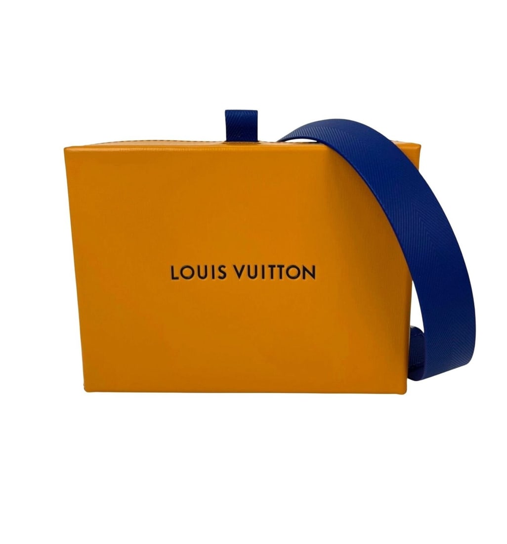 Louis Vuitton Orange Leather Shopper Clutch with Detachable Crossbody Strap (1 of 12)