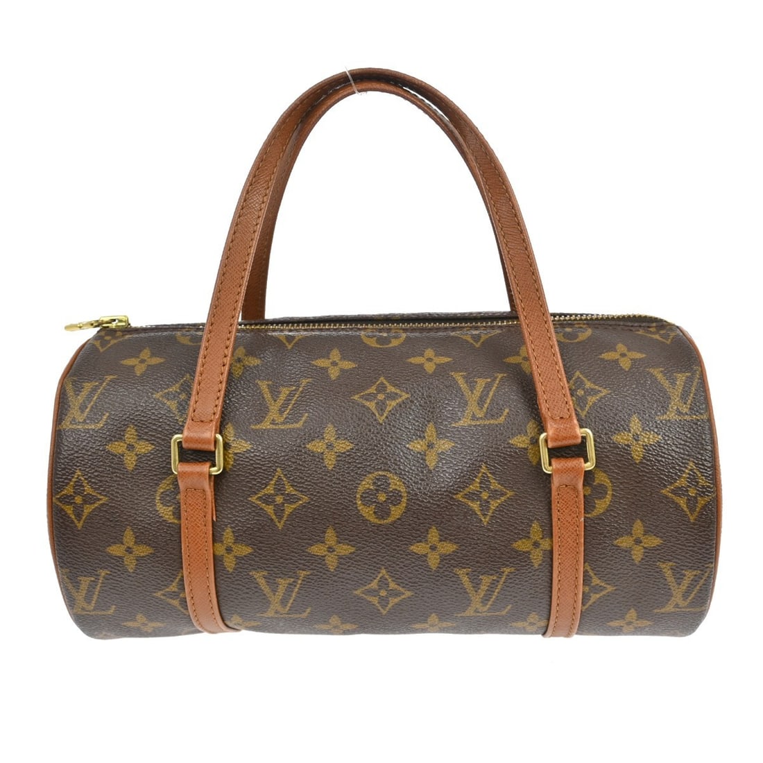 Louis Vuitton Papillon 26 Monogram Canvas Top Handle Bag: Louis Vuitton Papillon 26 Monogram Canvas Top Handle Bag This vintage Louis Vuitton Papillon 26 handbag features the iconic monogram canvas leather exterior with double handles and a secure zipper clo