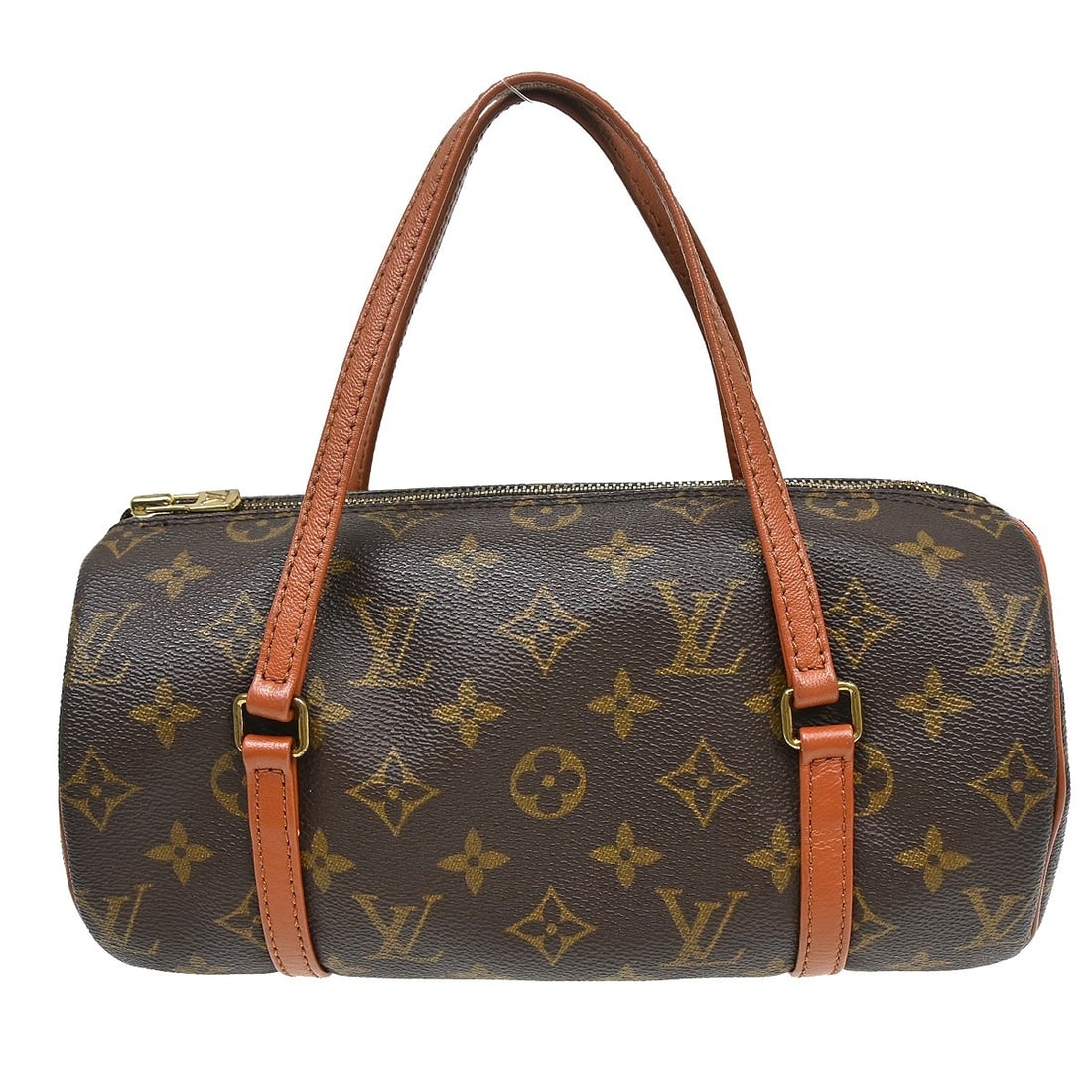 Louis Vuitton Papillon Monogram Canvas Handbag: Louis Vuitton Papillon Monogram Canvas Handbag This Louis Vuitton Papillon handbag features the iconic monogram canvas in brown, complemented by leather accents. Designed for women, it offers a compac