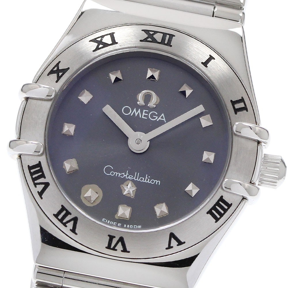 Omega Constellation Mini My Choice 1561.51 Quartz Ladies Watch: Omega Constellation Mini My Choice 1561.51 Quartz Ladies Watch This OMEGA Constellation Mini My Choice women's wristwatch features a stainless steel case and bracelet with a gray dial. The watch is po