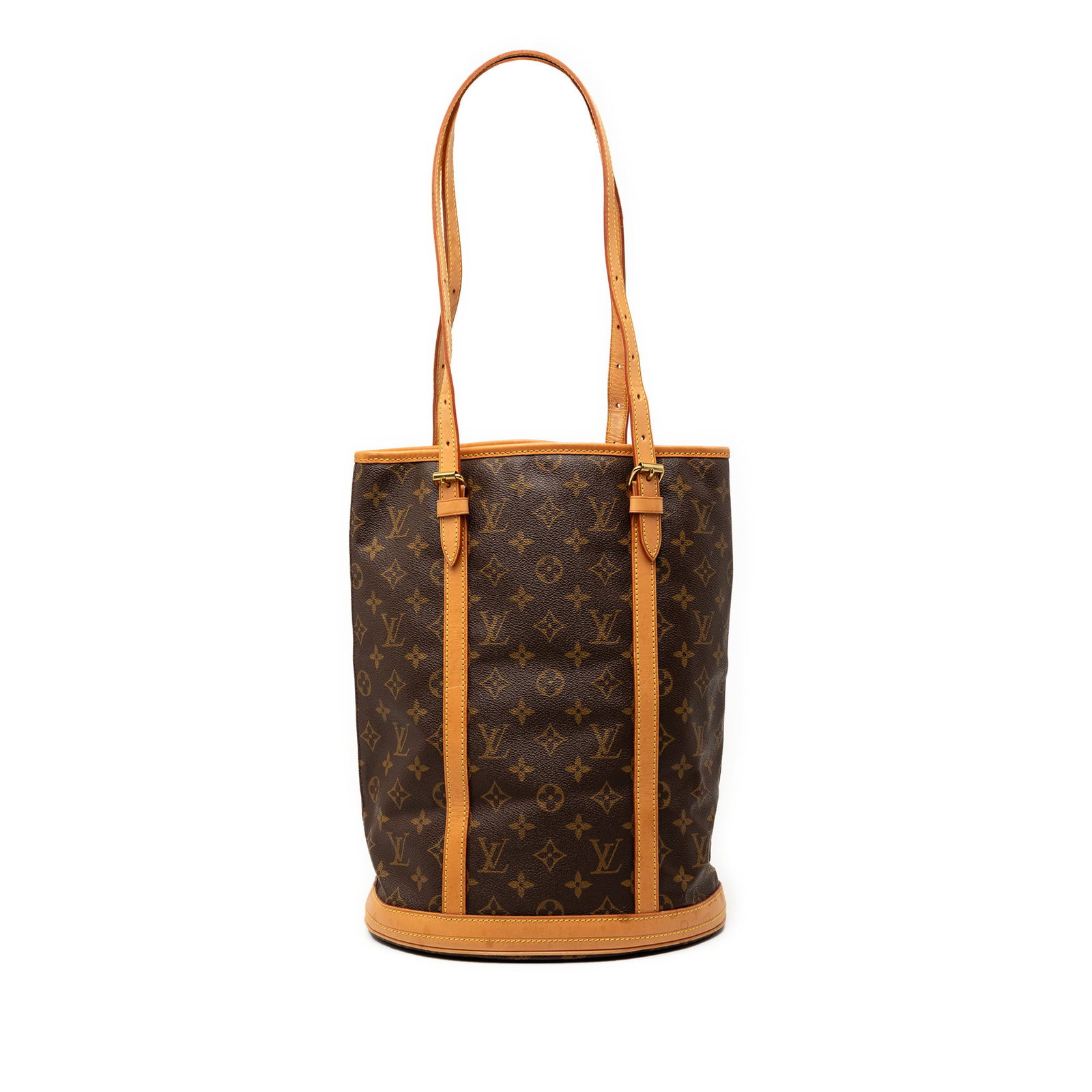 Louis Vuitton Bucket GM Monogram Canvas Shoulder Bag with Leather Trim (1 of 7)