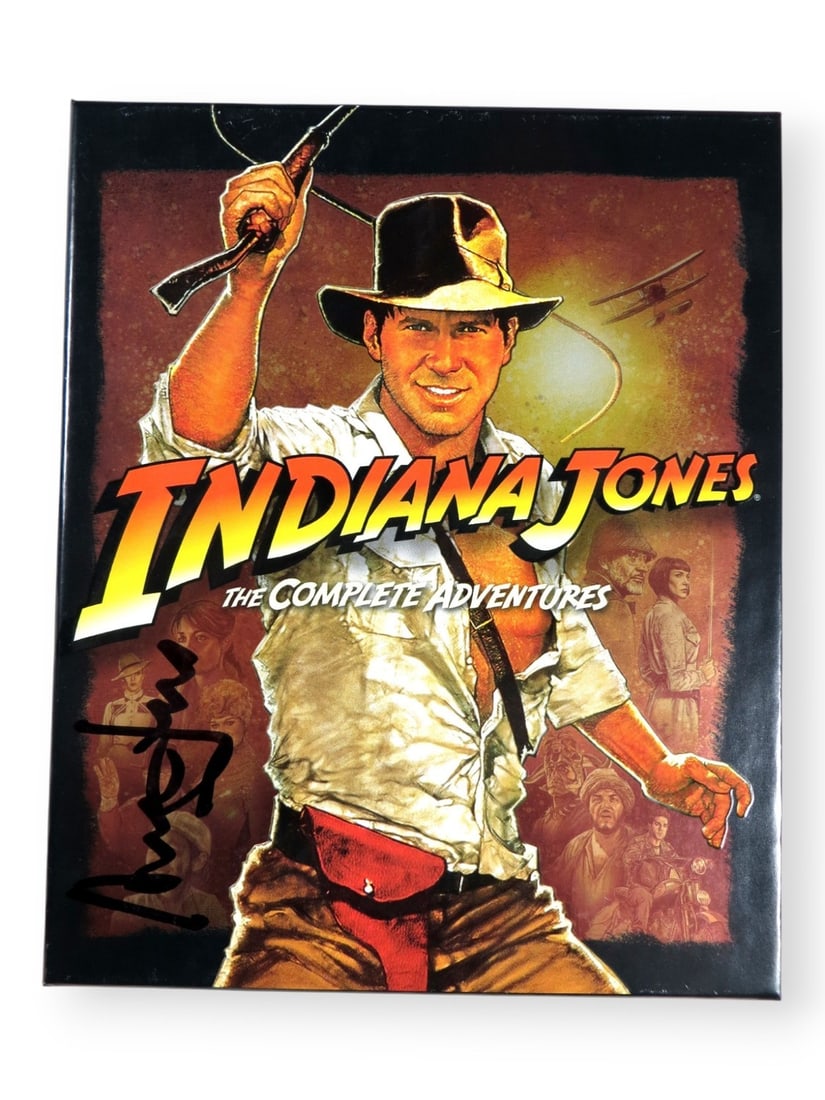Harrison Ford Signed Indiana Jones Blu-ray Cover Beckett Authenticated: Harrison Ford Signed Indiana Jones Blu-ray Cover Beckett Authenticated This is an original, autographed Blu-ray DVD cover of Indiana Jones, signed by the iconic actor Harrison Ford. The item is authen